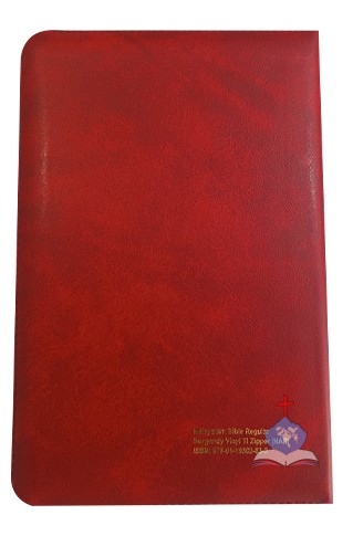 Malayalam Bible (OV) Regular Size, Zipper, Thumb Index, Burgundy Vinyl Soft Leather