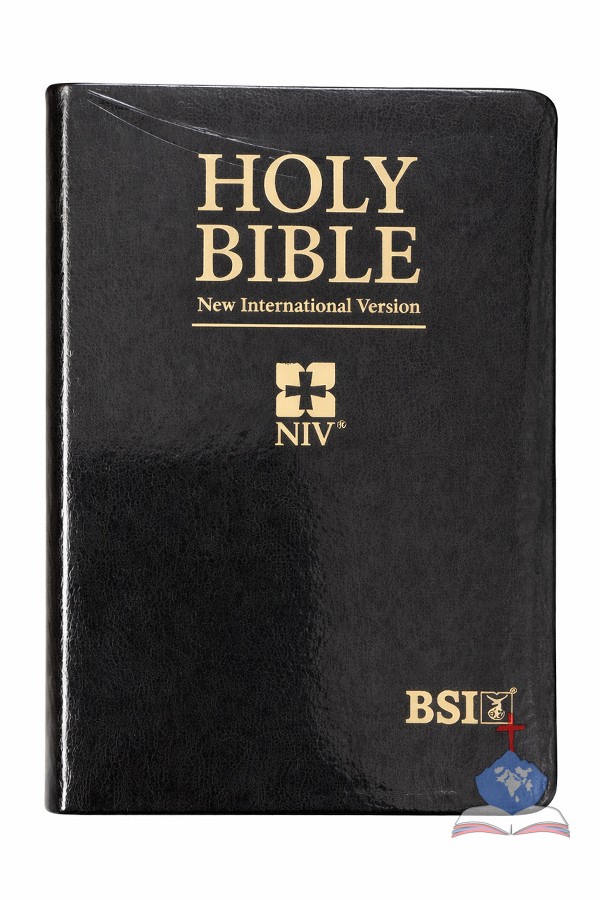 English NIV Compact PU Black Gilt Yapp