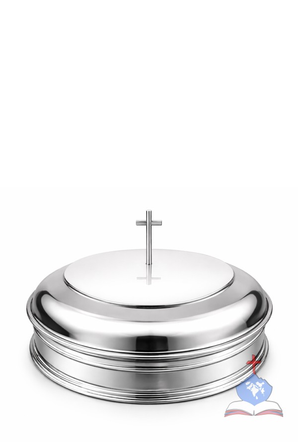 Holy Communion Tray, Single Container with 40 cups, Mirror Polish Stainless Steel